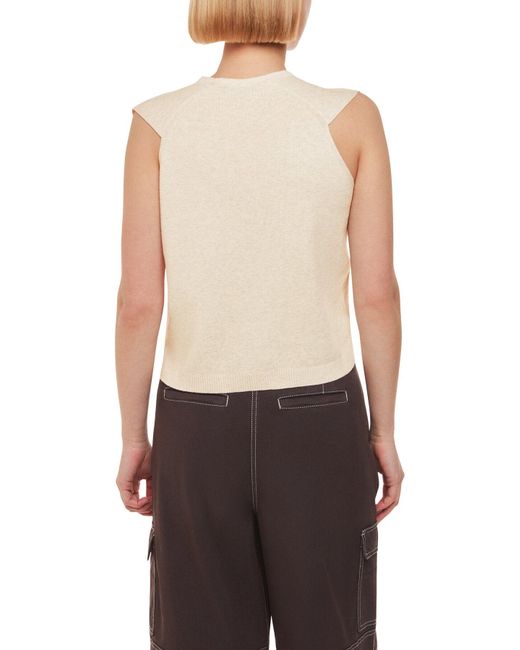 Whistles Natural Bailey Button Through Tank