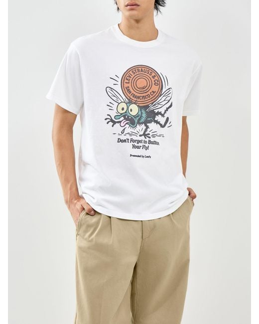 Levi's White Vintage Fit Graphic T-Shirt for men