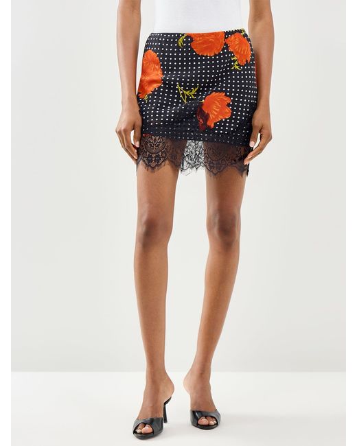 Never Fully Dressed Black Poppy Mini Skirt