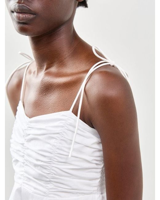 SELECTED White Delia Strap Top