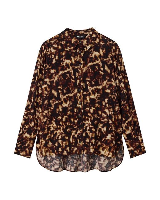 Whistles Brown Tortoiseshell Shirt