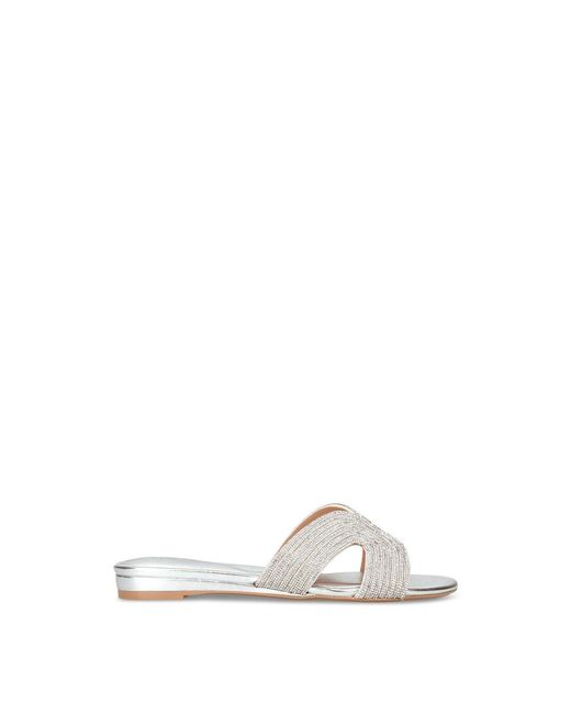 Carvela Kurt Geiger White Women's Gala Mule Jewel