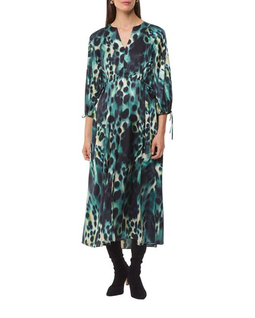 Whistles Green Women's Misty Leopard Print Dress