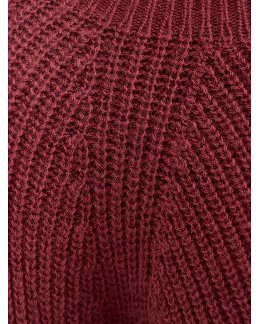 Weekend by Maxmara Red Xeno Mohair Blend Jumper Burgundy