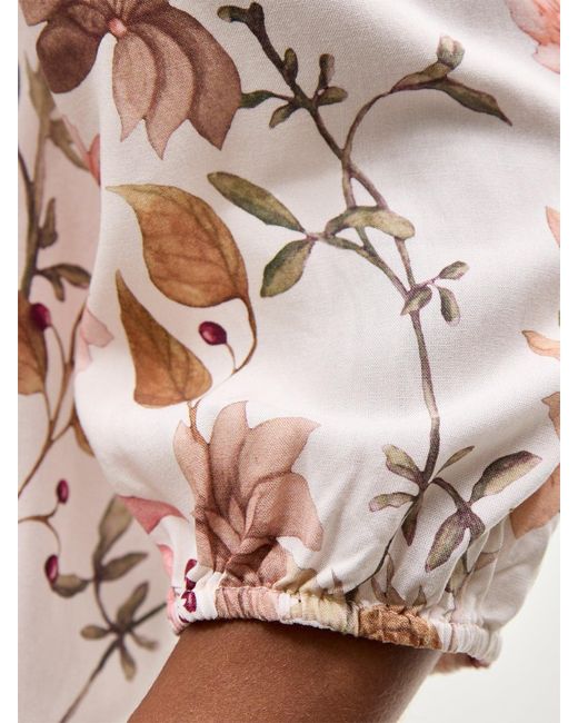 Soya Concept White Grace 2 Floral Long Sleeve Shirt
