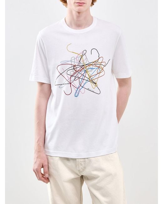 Paul Smith White Hangers Graphic T-Shirt for men