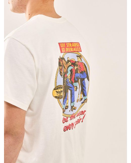 Levi's White Relaxed Fit Graphic Tee for men