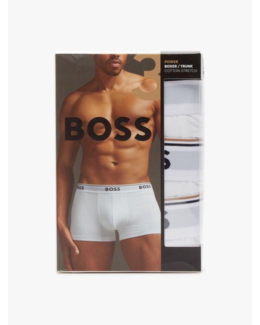 Boss White Trunk 3P Power for men