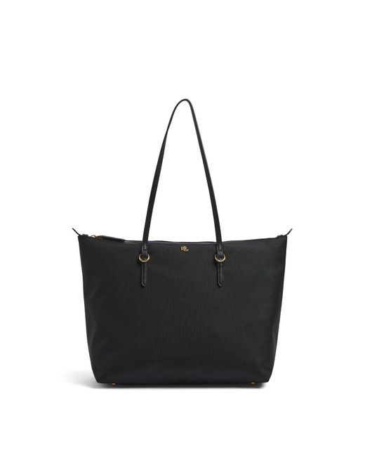 Ralph Lauren Black Keaton 26 Medium Nylon Tote Bag