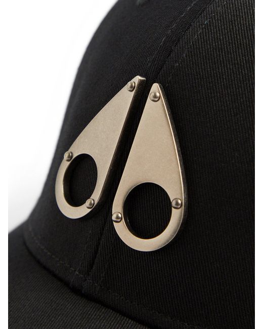 Moose Knuckles Black Logo Icon Cap for men