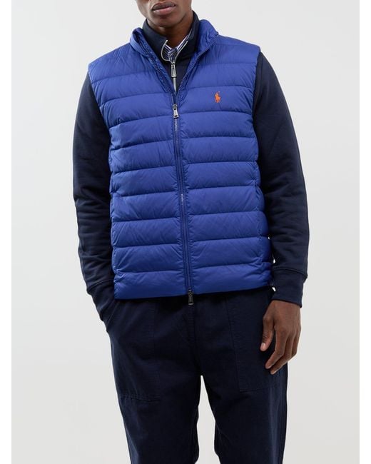 Polo Ralph Lauren Blue Lightweight Recycled Puffer Gilet for men