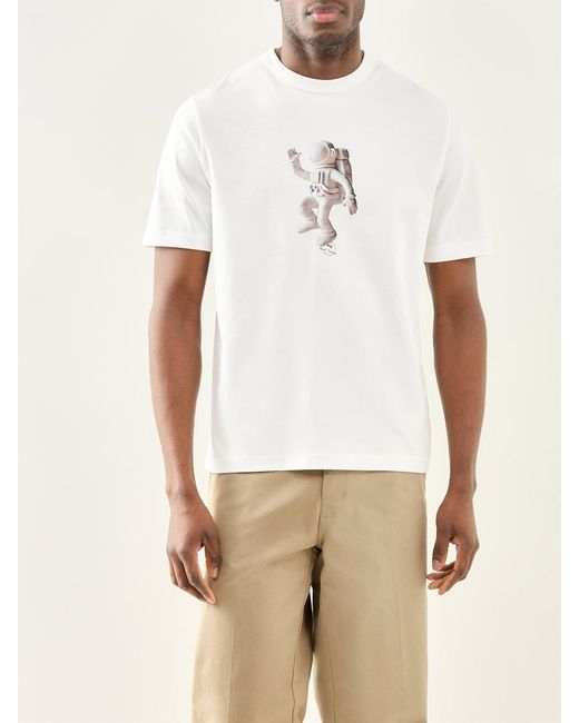 Paul Smith White Astronaut Graphic T-Shirt for men