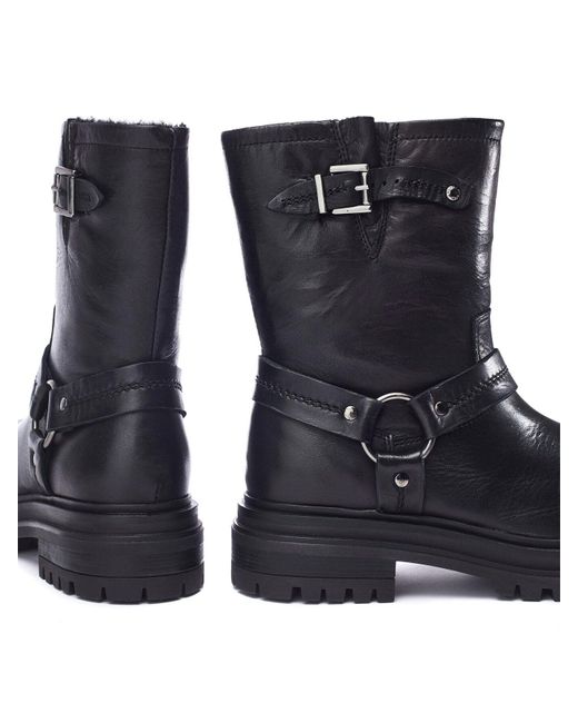 Moda In Pelle Blue Women's Olencia Leather Boots