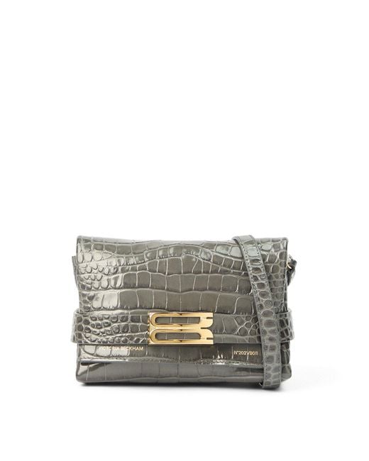 Victoria Beckham Gray Women's Mini B Buckle Pouch With Strap