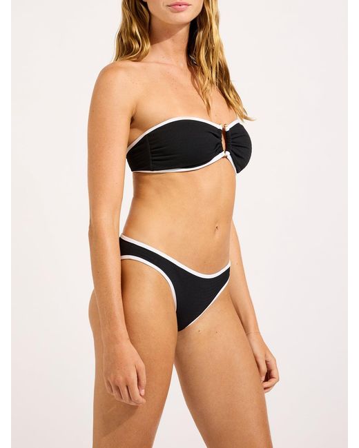 Seafolly Black Hipster Pant Solid Bikini Bottom