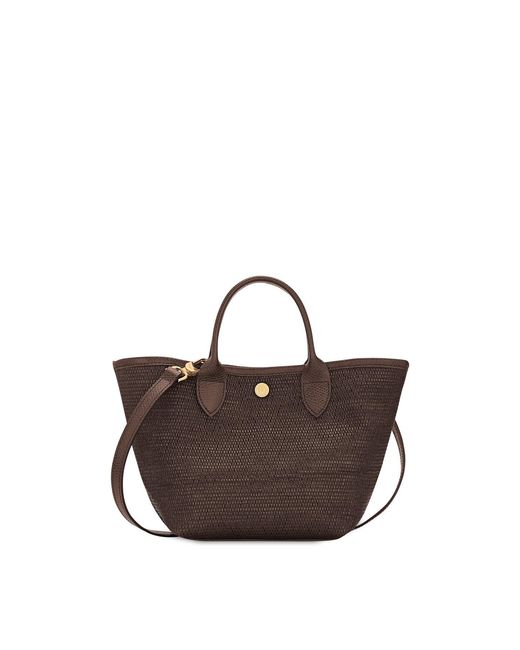 Longchamp Brown Le Panier Pliage Basket Bag Small