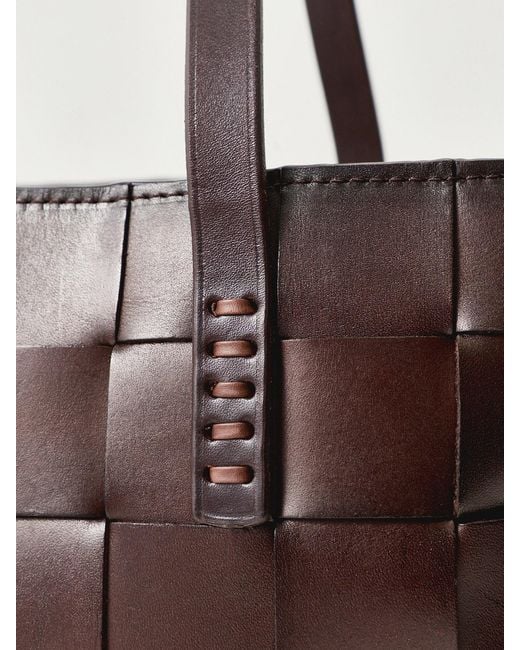 Dragon Diffusion Brown Japan Suede Box Weave Basket Bag