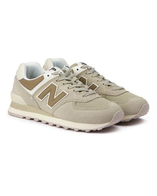 New Balance White 574 Trainers for men