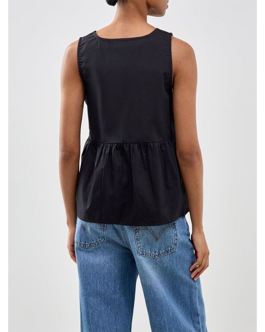 SELECTED Blue Blair Sleeveless Peplum Top
