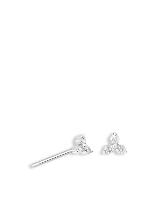 Astrid & Miyu White Triple Crystal Stud Earrings