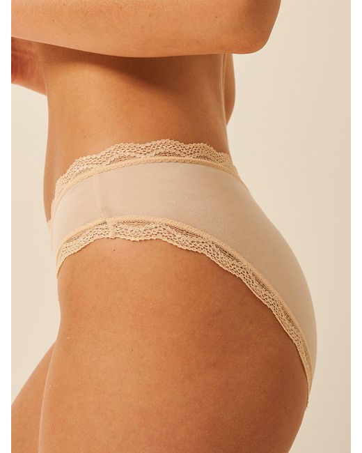 Stripe & Stare White Original Knicker 4 Pack Nude