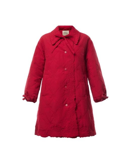 Damson Madder Red Women's Baby Aubrey Quilted Coat