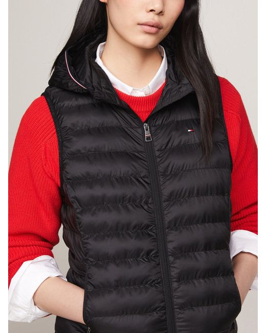 Tommy Hilfiger Black Down-Filled Quilted Vest