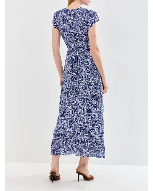 Aspiga Blue Demi Ecovero Wrap Midi Dress