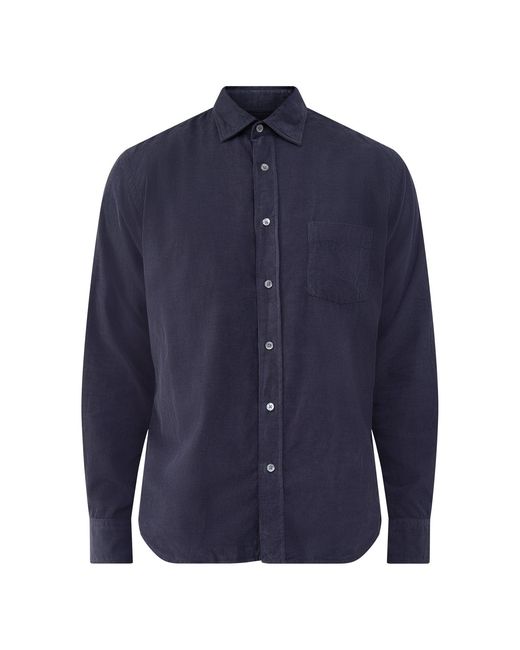 Hartford Blue Paul Baby Cord Shirt for men