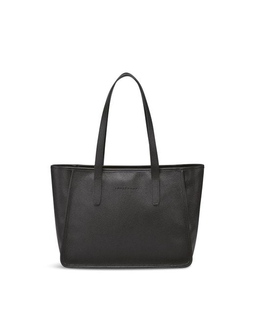 Longchamp Black Women's Le Foulonné L Tote Bag