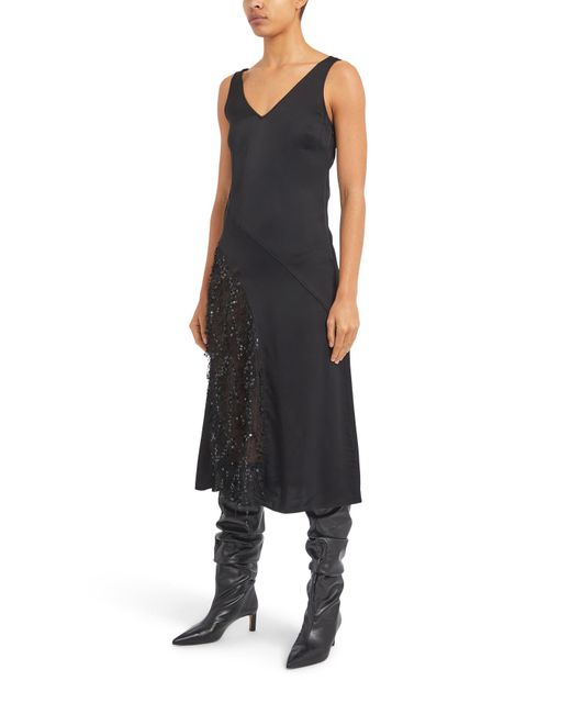 Day Birger et Mikkelsen Black Women's Mckenna Sparkling Texture Sleeveless Dress