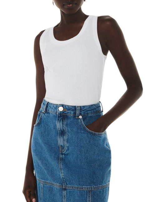 Whistles White Women's Ultimate Ribbed Scoop Vest