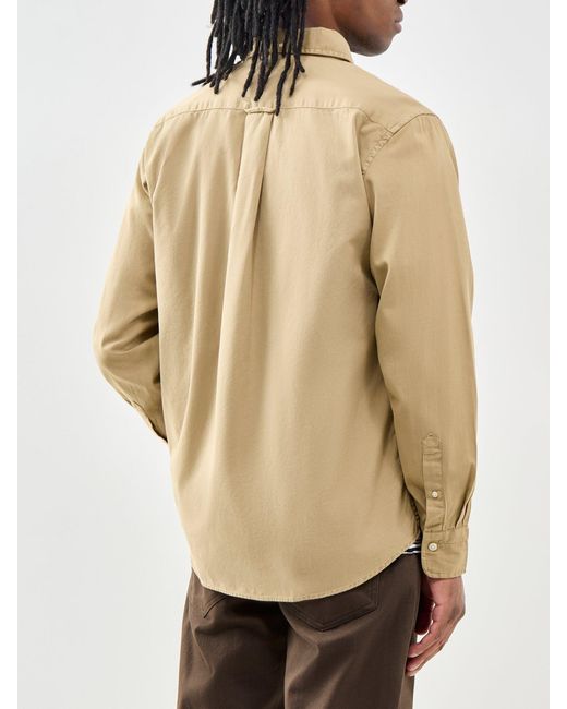 Gant Natural Garment Dyed Twill Long Sleeve Shirt for men