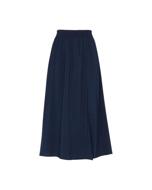 Whistles Blue Eva Elasticated Waist Skirt