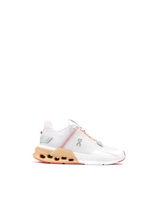On Shoes White Cloudnova Flux Trainers