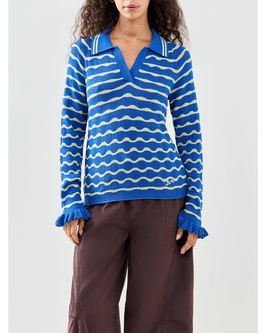 Damson Madder Blue Silvia Polo Jumper