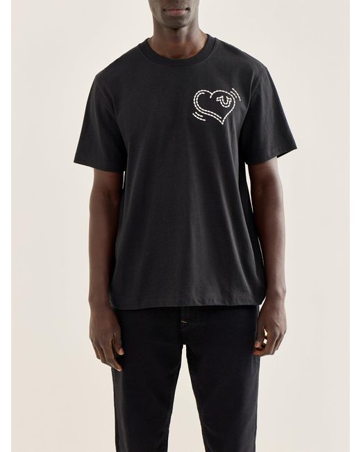 True Religion Black Puff Cat Tee for men