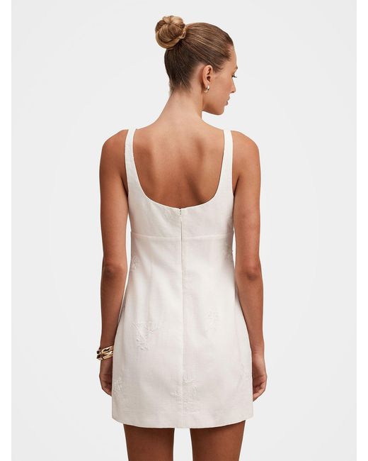 Forever New White Evangeline Embellished Mini Dress