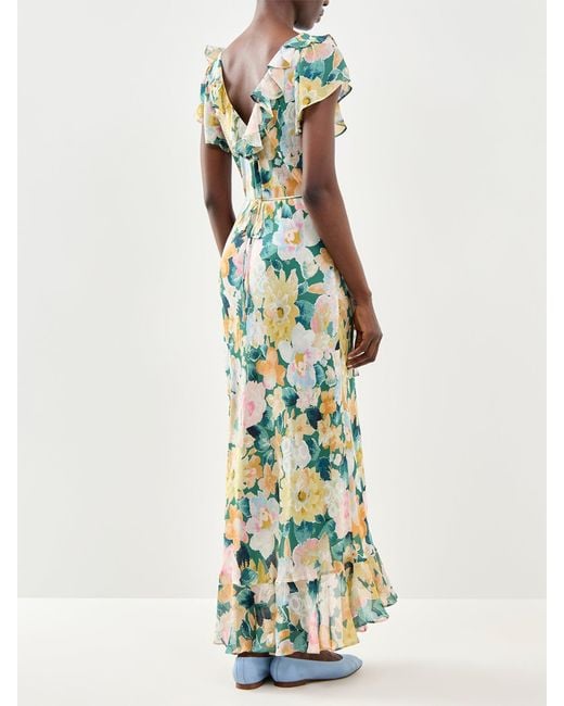 Rixo Green Meadow Dress Multi