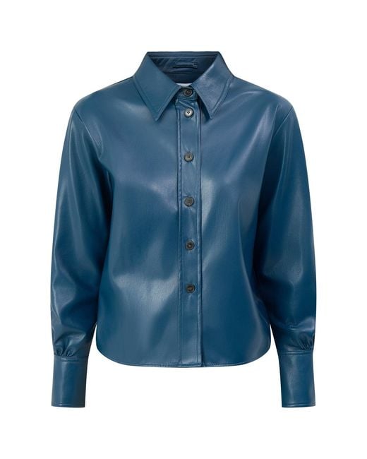 Marella Blue Albata Button-Neck Sweater
