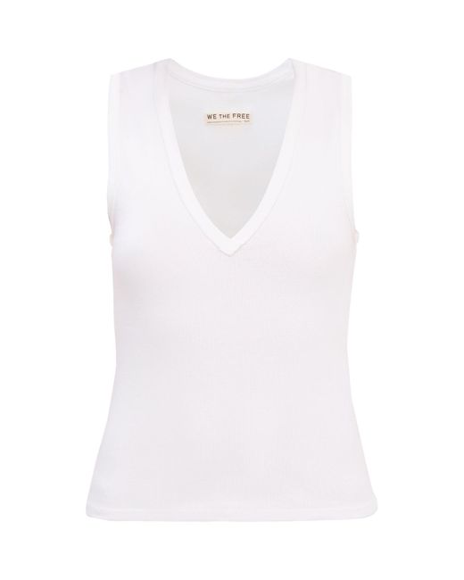 Free People White Neria Tank