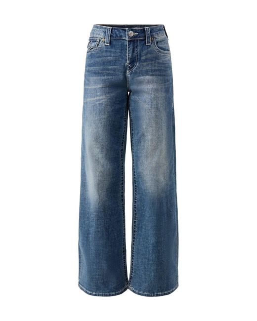 True Religion Blue Baggy Flap Trousers Jeans
