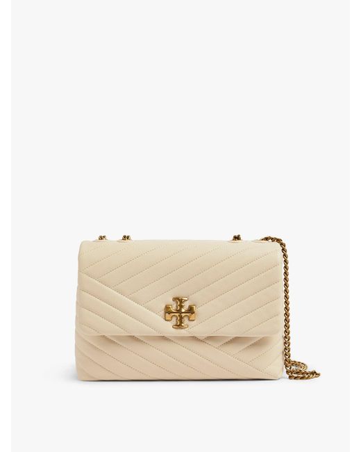 Tory Burch Natural Kira Chevron Convertible Shoulder Bag