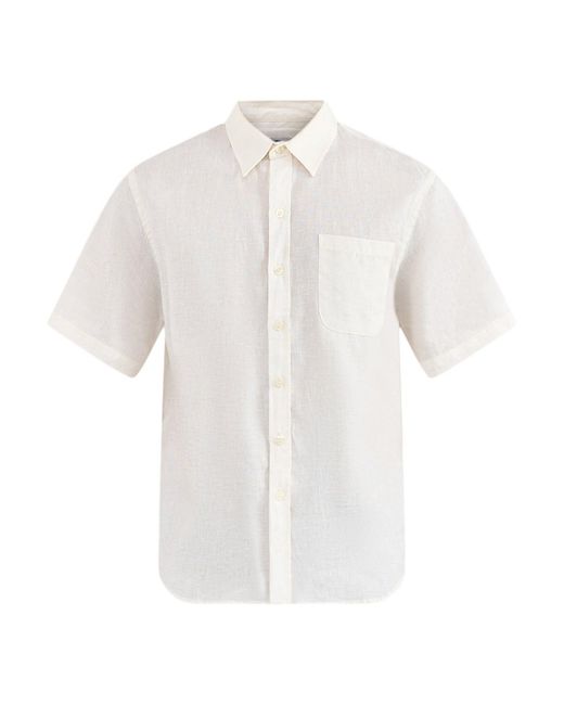 COLORFUL STANDARD White Short Sleeve Shirt for men