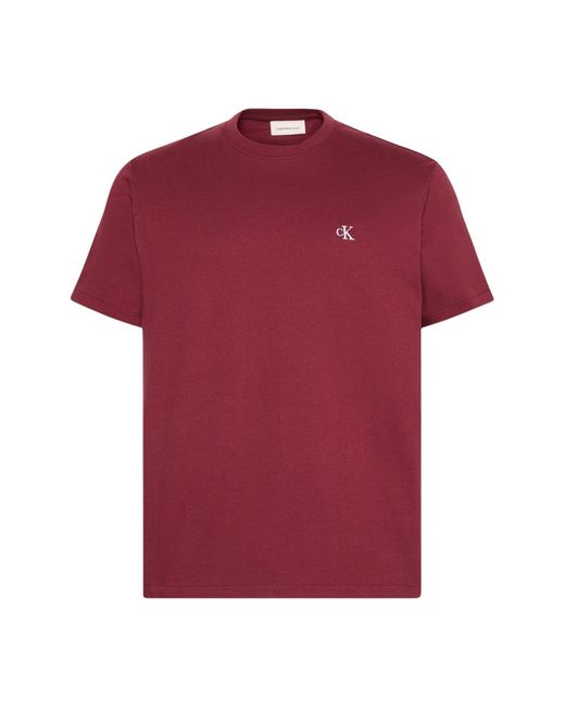 Calvin Klein Embroidered Monogram Logo Relaxed T-Shirt for men