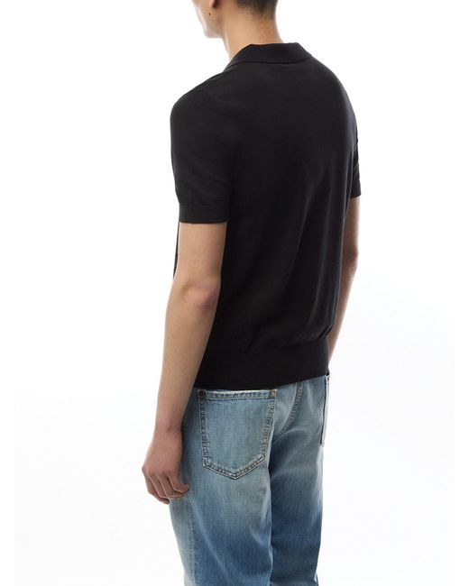 DSquared² Black Knit D2 Polo for men