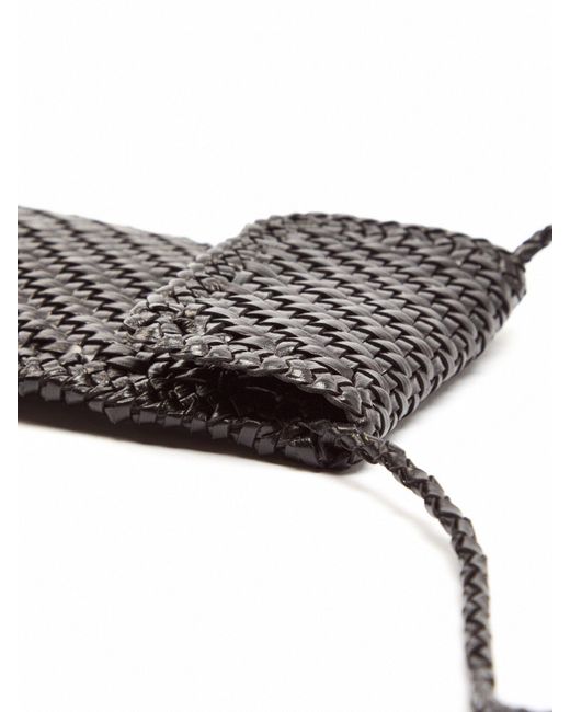 Dragon Diffusion Black Woven Phone Crossbody Bag