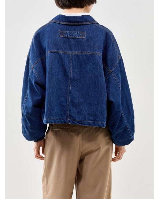 FRNCH Blue Itacare Bomber Jacket