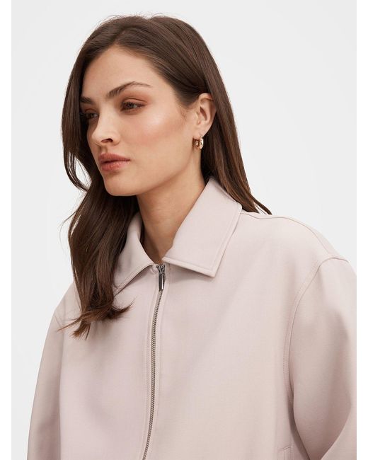 Forever New Pink Alexia Collar Jacket Neutral