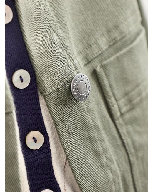 Soya Concept Green Bess Trucker Jacket Khaki